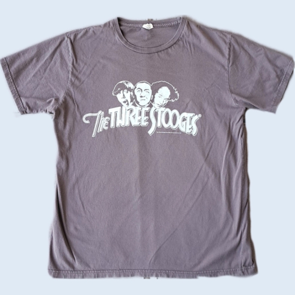 Vintage Y2K The Three Stooges T-Shirt 2009 Gray Men's Tee size L 100% cotton